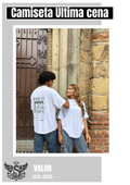 Camiseta Oversized Blanca Ultima Cena