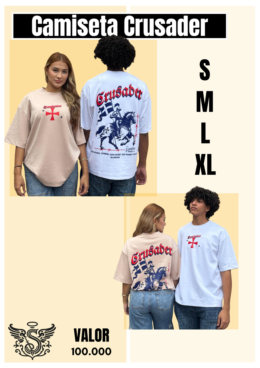 Camiseta Algodón Oversized Templario