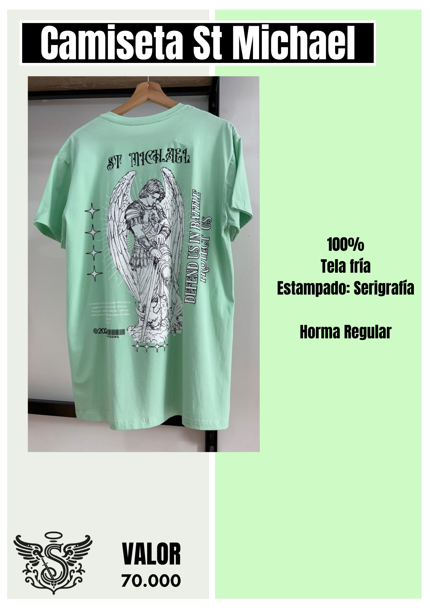 Camiseta manga corta Tela Fría Arcángel Miguel