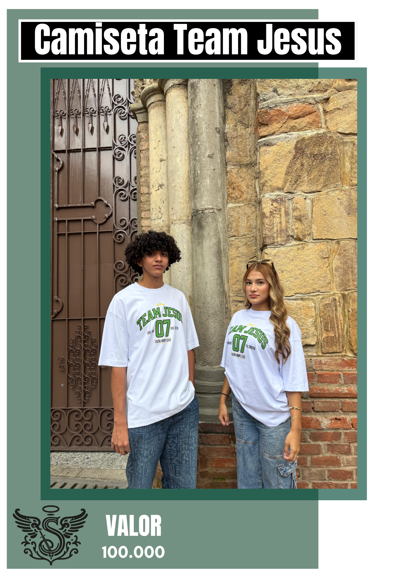 Camiseta Oversized Algodón Team Jesus