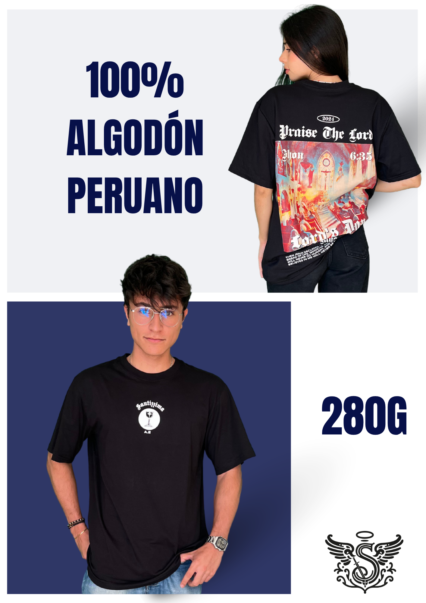 camiseta manga corta oversized Eucaristia