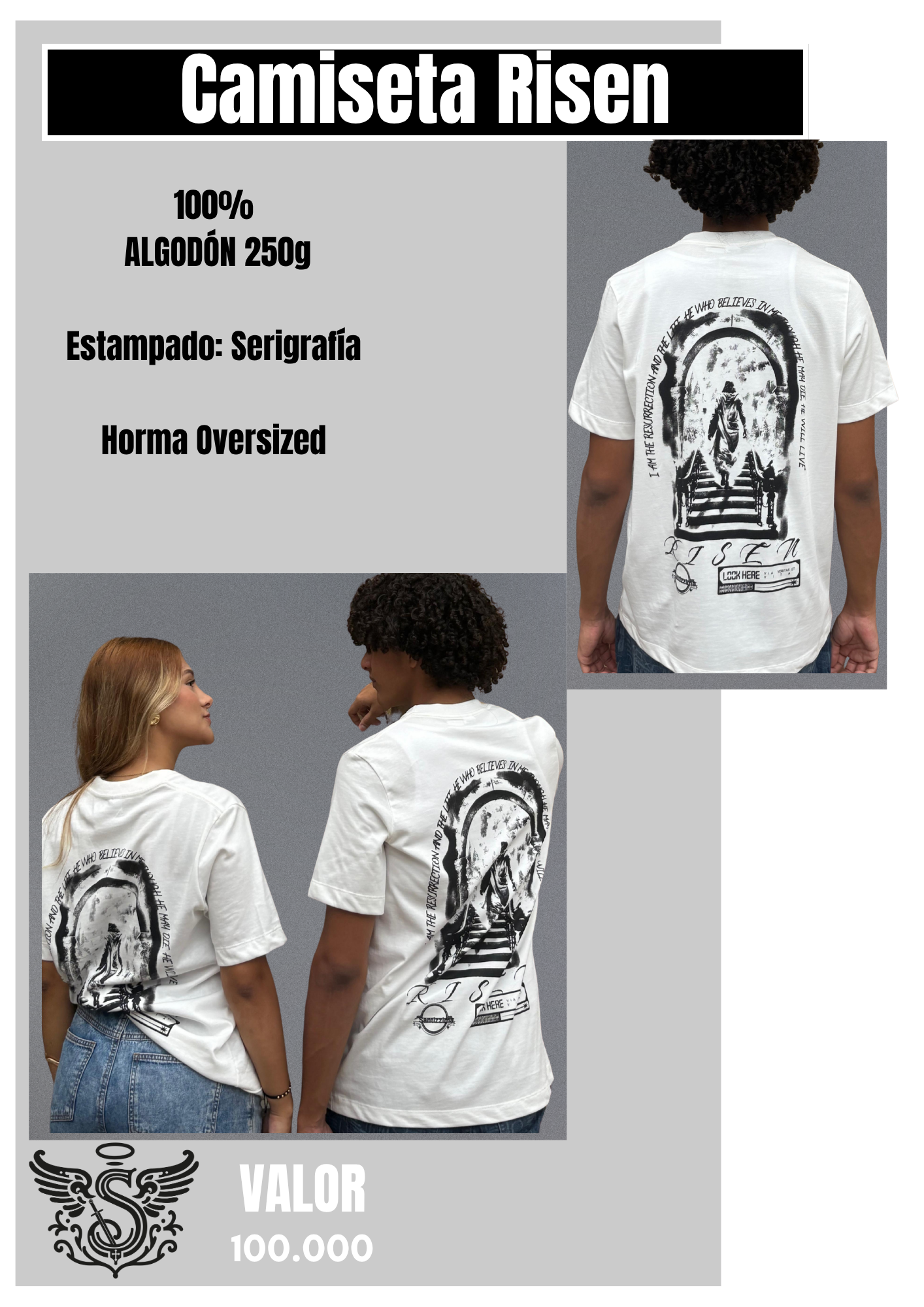 Camiseta Horma Regular Blanca Resurrección