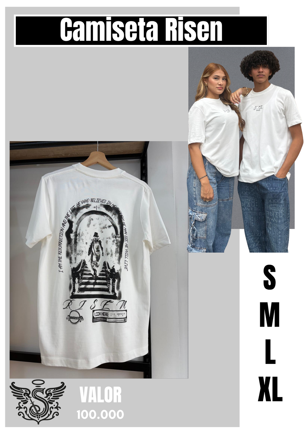 Camiseta Horma Regular Blanca Resurrección