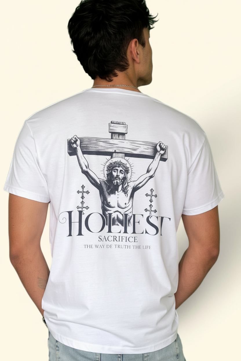 Camiseta Holiest Sacrifice - espalda completa